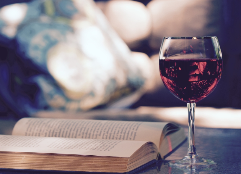 Red wine and open book iStock_000066787421_Small
