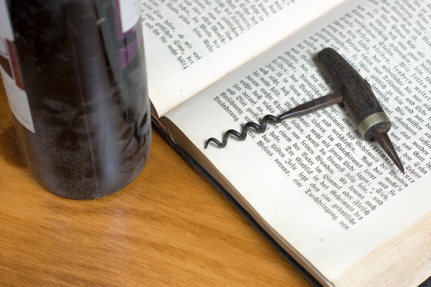 Wine corkscrew on book iStock_000005916770_Small