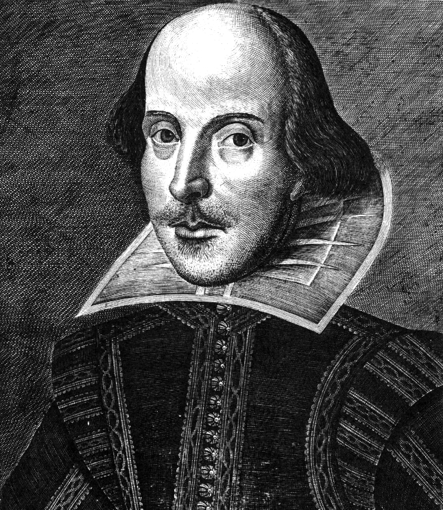 A sketched portrait of William Shakespeare