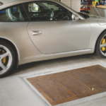 Reinforced trap door for garage use